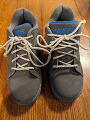 Heelys Youth size 6 Gray Blue Excellent Condition Heelys Style 770508 propel 2.0