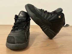 Jordan Air Jordan 12 Retro Shoes Toddler Size 11C Black Basketball Sneakers