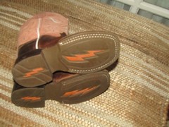 Cody James Inlay BBSC1943 Brown Pull On Square Toe Western Boots Kids Size 10