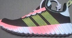 adidas JQ7348 Kaptir Flow K Sneaker Unisex Big Kid 4.5, Black/Yellow/Clear Sky