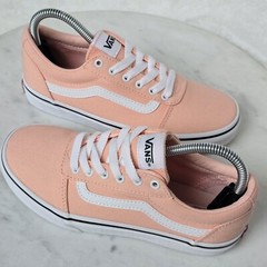 VANS Ward Canvas Shoes Youth Missy Sz 2.5 Tropical Peach Sneakers Skate Low NIB