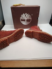Timberland Premium Boots Burgundy Silver Limited Edition TB0A15J4 Size 6 EXC