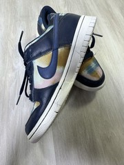 Nike Dunk Low SE Navy Graffiti Athletic Lifestyle Shoes DM1051-400 Youth Size 5