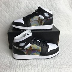 Nike Air Jordan 1 MID (GS) Big Kids Shoes SZ 5.5Y Hologram DR9495-001