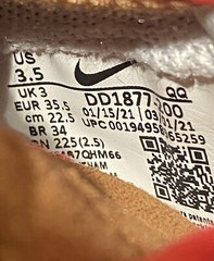 Nike Sacai Blazer Low British Tan Brown White Red New DD1877-200 Kids Size 3.5
