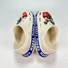 Dinosaur Clogs White Blue Kids Slip On Comfort Shoes Youth Size US 11 EU 29