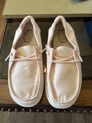 Hey Dude Wendy Youth Soft Pink Comfortable Lightweight Slip On Shoes Size 2Y