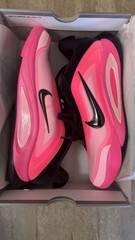 Nike A’ONE GS Black Hyper Pink Laser Pink Athletic Shoes 7Y Lace Up Non-marking