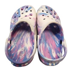 Crocs Classic Marbled Clog Kid’s Size C12 White/Pink/Blue Tye Dye