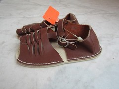 NWT Huarache Brown Leather Buckle Strap Sandal Shoes Infant Size 3