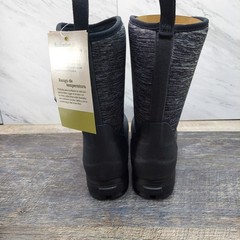 Muck Boots Kids Element Tall Black Heathered Rubber Neoprene Waterproof Size 3