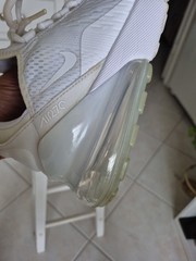 Nike Air Max 270 White Metallic Silver (GS) Shoes 943345-103 Youth Sz 7Y