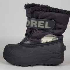 Sorel Snow Commander Boots Black NV1977-010 Winter Waterproof Kids Size 5