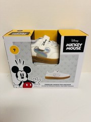 Disney Mickey Mouse Toddler Sneakers Size 7 White Holographic – NIB