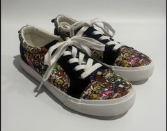 Nintendo Super Mario Bros Unisex Size 4 Ground Up Sneakers Shoes Skater Retro