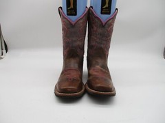 Dan Post Multi Color Leather Square Toe Kids Boots Size 12.5 D Style DPC2947