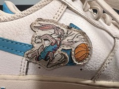 Nike Air Force 1 Space Jam Hare Bugs Bunny Lola Bunny Blue White Youth Size 2