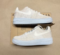 Size 3.5 (GS) – Nike Air Force 1 Crater Flyknit Low White Chambray Blue