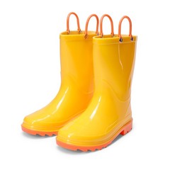 Kids Waterproof Rain Boots Non Slip Flexible Sole Easy Carry Handle Boots