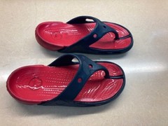Crocs Unisex Navy Blue Red Flip Flop V Sandle J1