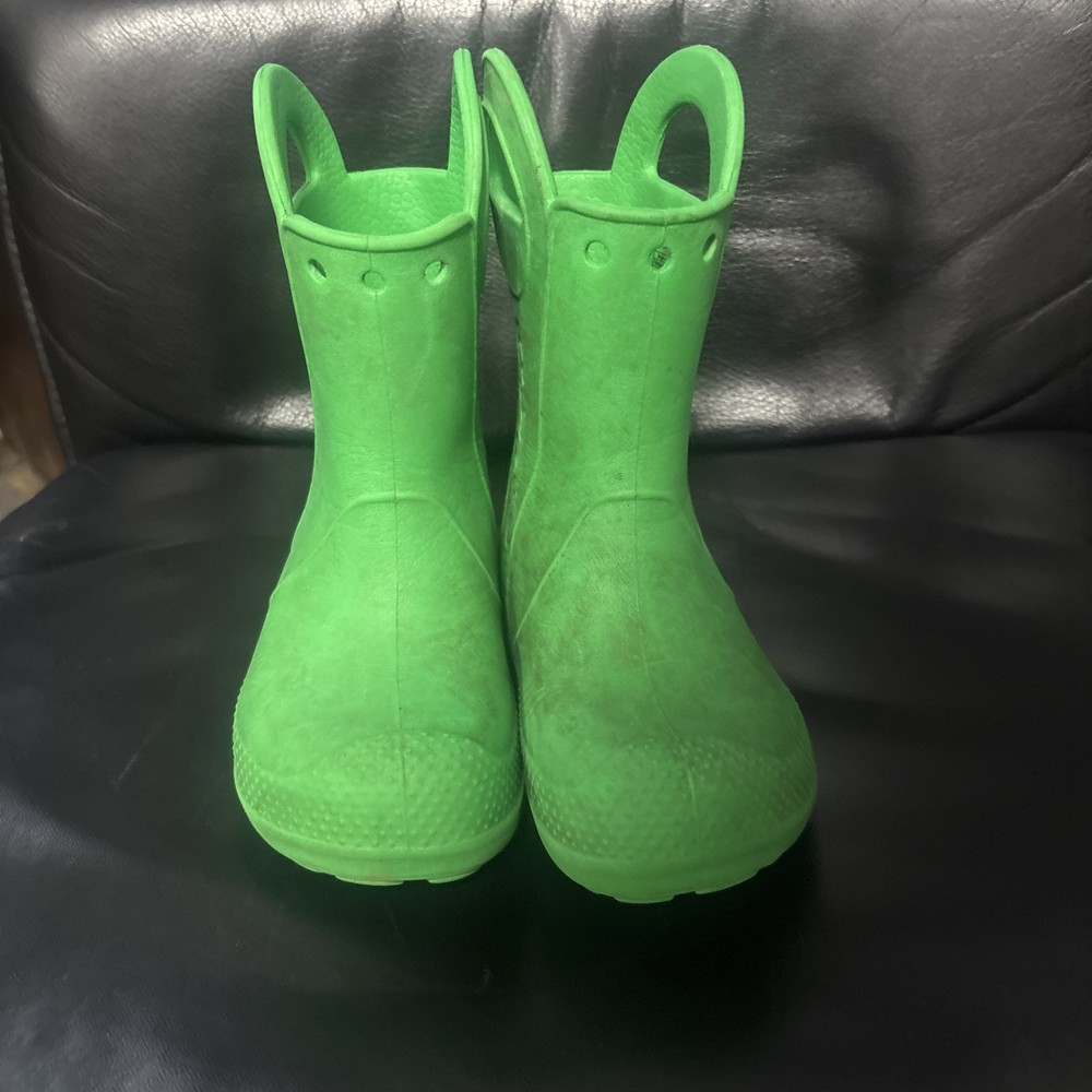 Crocs Toddler Handle It Rain Boots Green Size C9