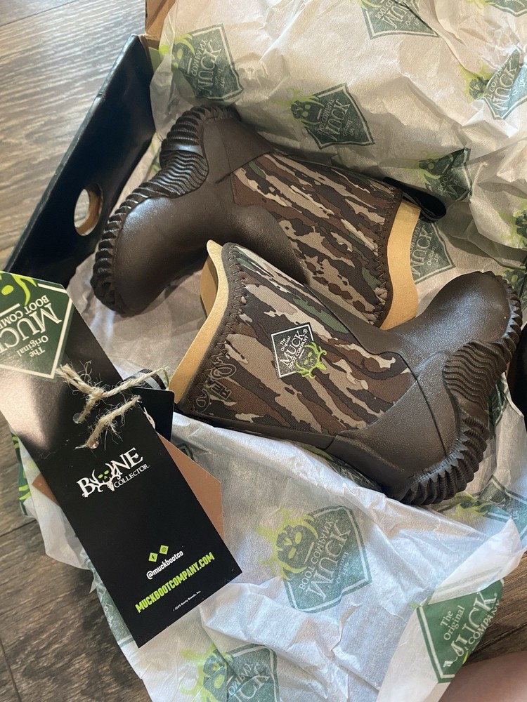 Muck Bone Collector HALE Kids Rain Boot Waterproof Brown Camouflage US 7M