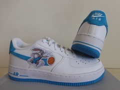 Nike Air Force 1 (Gs) Hare White-Blue Fury Sz 5.5Y [DM3353-100]