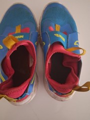 Nike Just Do It Kids Shoes Size 2Y Youth Sneakers Red White and Blue Color Used