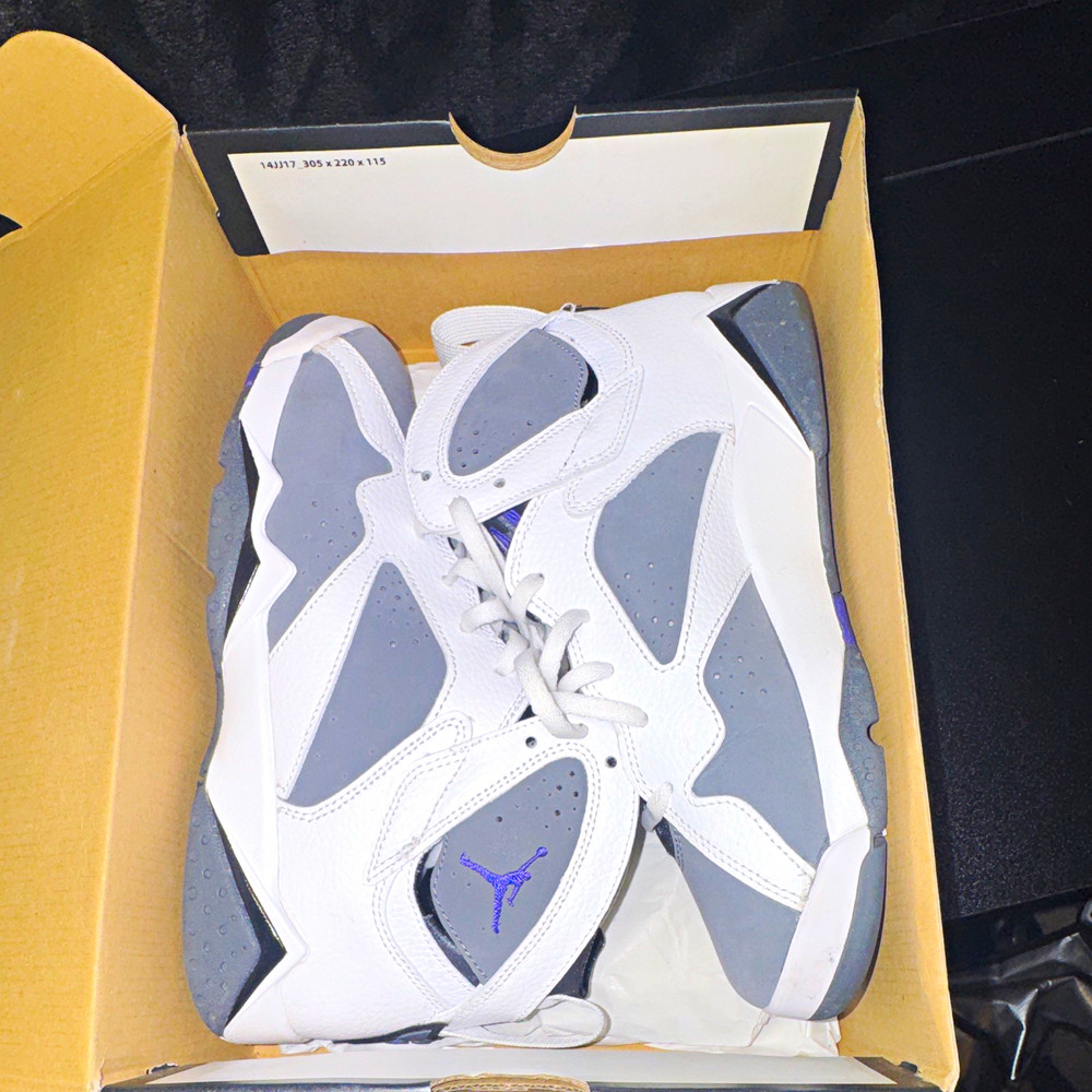 Jordan Air Jordan 7 Retro BG White Grey Purple High Top Leather 7Y DJ2777-100