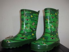 Kid Made Modern Unisex Kids Sz Large Bug Print Rain Boots *
