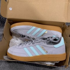 Adidas Handball Spezial J Grey Two Halo Mint Gum JS1750 Kids Size 7 New