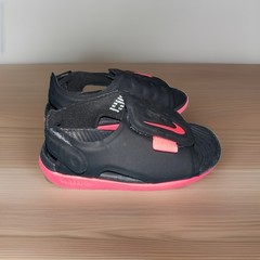Nike Sunray Protect 2 Kids Sandals Black/Pink Hook & Loop US 5C EU 21