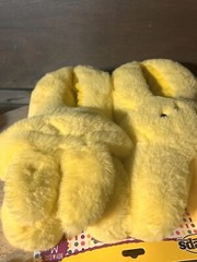 Peeps Marshmallow SLIPPERS Kids Easter Blue Plush Bunny PEEPS sz 13-1 NEW