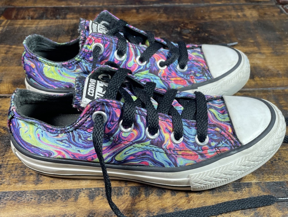 Converse CTAS 350441F Youth 12 Psychedelic Swirl Low Top Sneakers Shoes