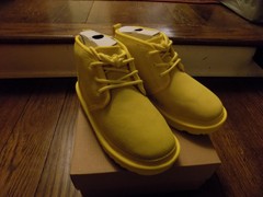 UGG Big Kids Neumel II Lined BRIGHT YELLOW Suede Boots 1017320K Sz 1 BRAND NEW!