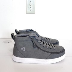 Billy Classic DR High Top Canvas Skater Sneakers Big Kids 5XW Gray Lace Up Zip