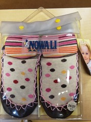 NOWALI Swedish Slipper Socks Unisex cotton Brown Size 26/27 US size 9-11 noskid
