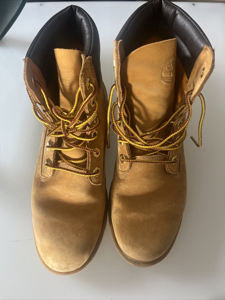 Unisex Timberland Leather Construction Boots Cornbread Youth Size 8M