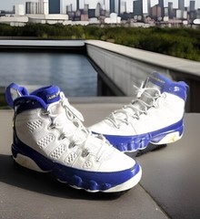 AIR JORDAN 9 IX RETRO “KOBE“ LAKERS EDITION WHITE/PURPLE/GOLD YOUTHS SIZE 4.5Y