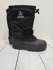 Kamik Rocket Waterproof Insulated Winter Snow Boots Sz 4 Black Lightweight