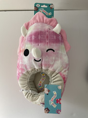 Squishmallow Trinity Pink Dino Ultra Soft Indoor Kids Soft Comfy House Slippers