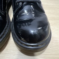 Dr. Martens Combat With Bouncing Soles Boots Youth Size 2 Zip Black Patent AW004