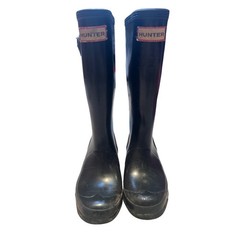 Hunter Kids Original First Classic Rain Boots Black Matte Waterproof 13/1 2G