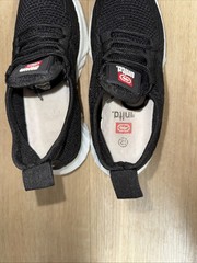 ECKO UNLTD. Black White Casual Mesh Stretch Sneakers Youth Size 1