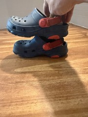 Crocs Classic All Terrain Kids Size C8 Blue & Red Slip On Clogs