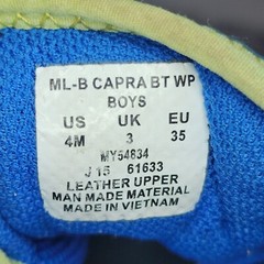 Merrell Capra Sport Goretex Hiking Trail Shoes Select Dry Blue Yellow Kid Size 4