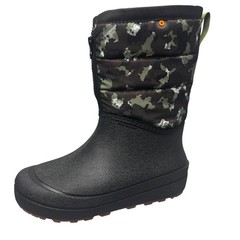 NEW Bogs Snow Shell Zip CT Kids Size 6 Black Multi Camo Waterproof Winter Boots