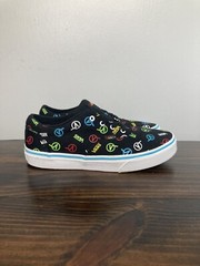 Vans Era Authentic Logo Print Multicolor Black Low Top Athletic Sneakers Youth 5