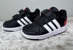 Adidas Hoops 2.0 Sneakers Black Red White Kids FY9444 Size 6K