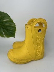 Crocs Yellow Kids Handle It Pull-On Rain Boots Childrens Kids Size 11 C11